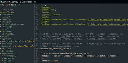 Vim Screenshot